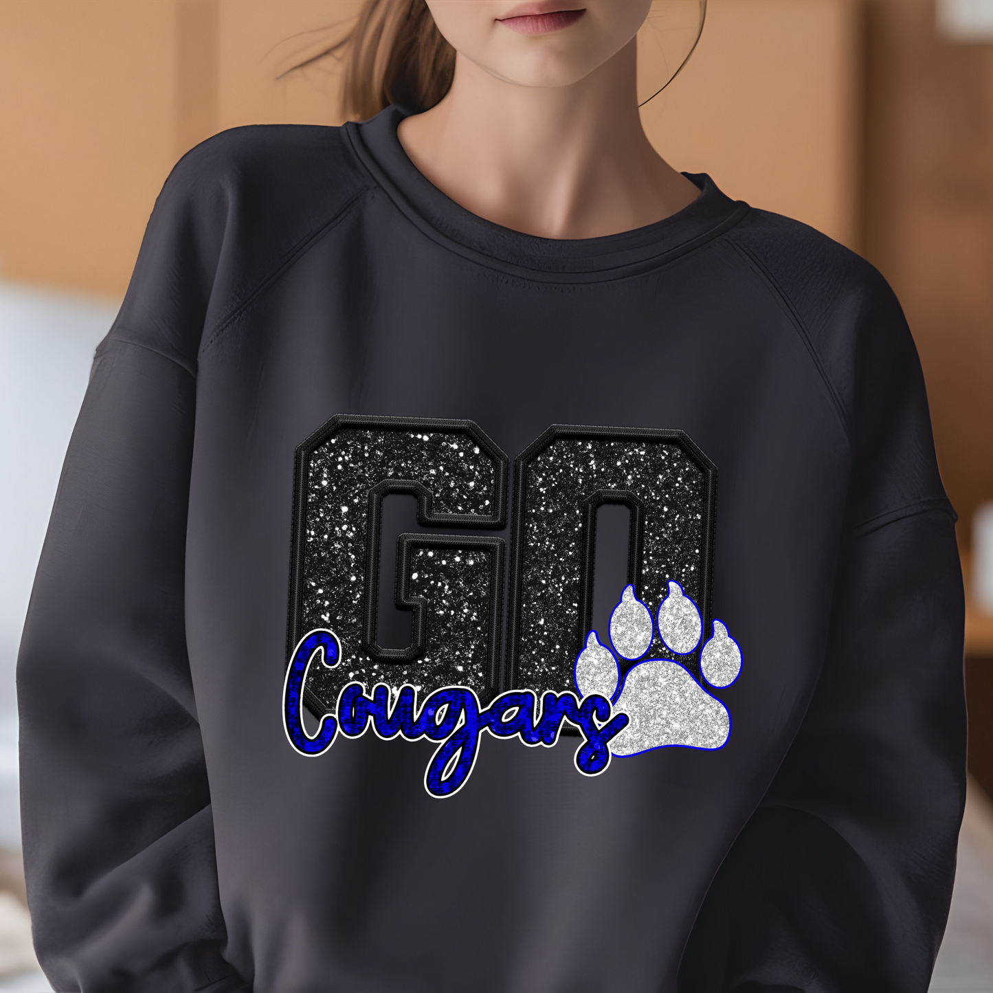 Go Cougars Crew Neck Sweatshirt